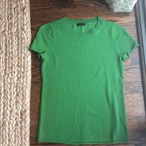 Green cashmere top
